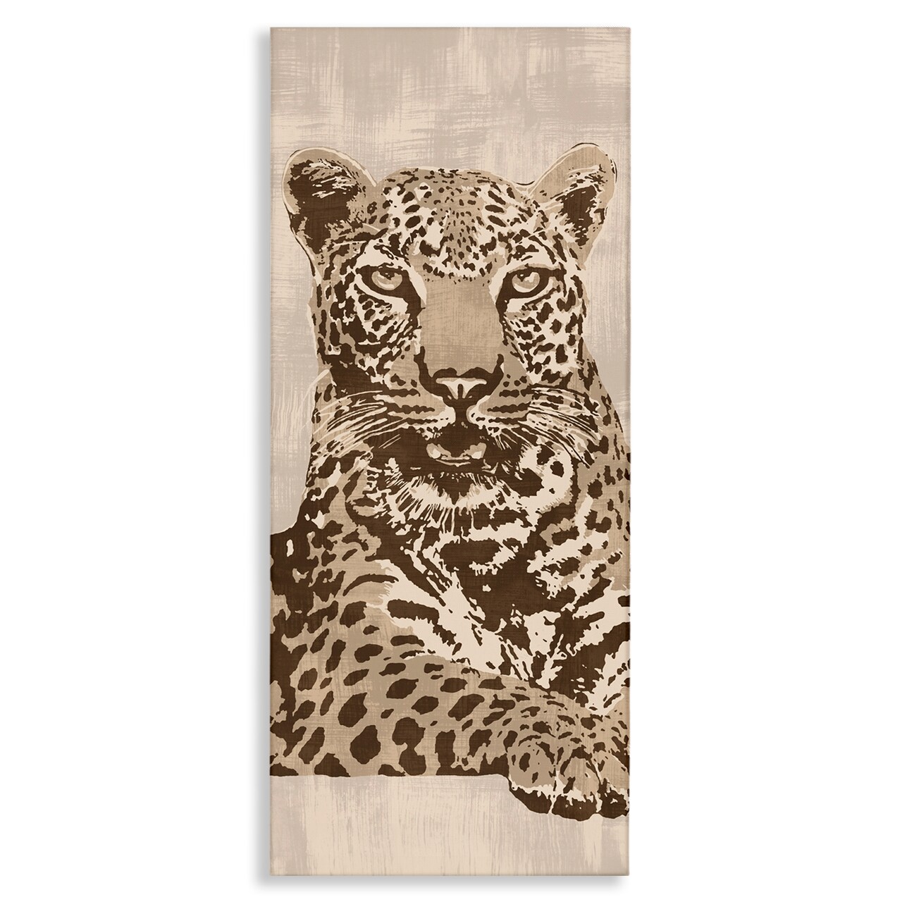 Stupell Industries Muted Fierce Leopard Canvas Wall Art Design by Andrew Cooper